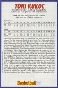 1994-95 Basketball USA Magazine (German) #NNO Toni Kukoc Back