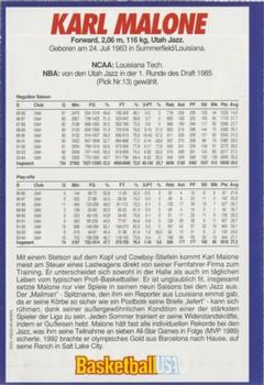 1994-95 Basketball USA Magazine (German) #NNO Karl Malone Back