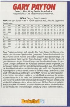 1994-95 Basketball USA Magazine (German) #NNO Gary Payton Back