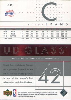 2002-03 UD Glass - UD Promos #32 Elton Brand Back