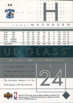 2002-03 UD Glass - UD Promos #54 Jamal Mashburn Back