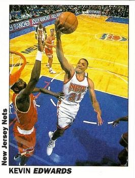 1994-95 Service Line American Pro Basketball USA Stickers (Italy) #15 Kevin Edwards Front