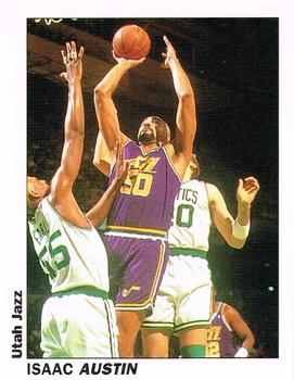 1994-95 Service Line American Pro Basketball USA Stickers (Italy) #123 Isaac Austin Front