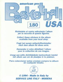 1994-95 Service Line American Pro Basketball USA Stickers (Italy) #180 Chris Webber Back