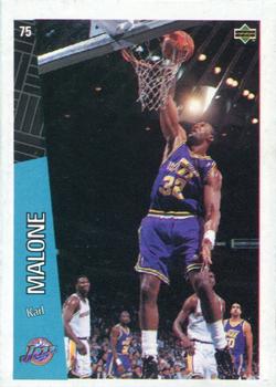 1997 Upper Deck Ole NBA Stickers (Argentina) #75 Karl Malone Front