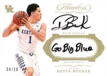 2017 Panini Flawless Collegiate - Flawless Team Slogan Signatures Gold #TSS-DBO Devin Booker Front