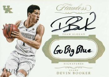 2017 Panini Flawless Collegiate - Flawless Team Slogan Signatures Gold #TSS-DBR Devin Booker Front