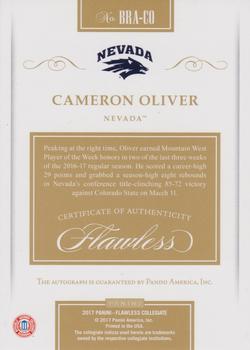 2017 Panini Flawless Collegiate - Rookie Autographs #BRA-CO Cameron Oliver Back