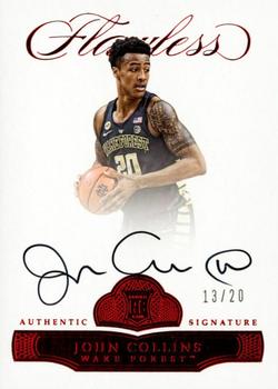 2017 Panini Flawless Collegiate - Rookie Autographs Ruby #BRA-JC John Collins Front