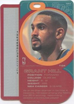 2000 Crown Pro Dog Tags #T04 Grant Hill Back