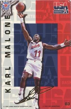 1995-96 Pro Mags Team USA #03 Karl Malone Front