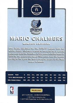 2017-18 Donruss - Press Proof Silver #71 Mario Chalmers Back