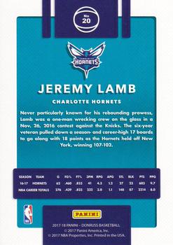 2017-18 Donruss - Press Proof Purple #20 Jeremy Lamb Back