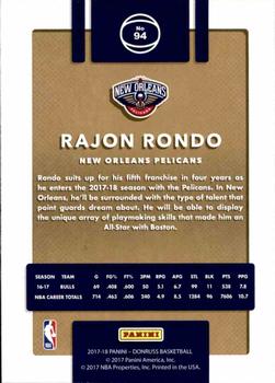 2017-18 Donruss - Press Proof Purple #94 Rajon Rondo Back
