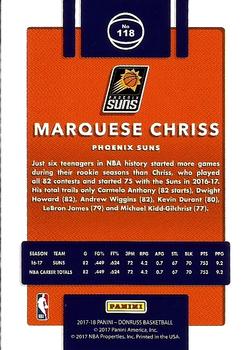2017-18 Donruss - Holo Red Laser #118 Marquese Chriss Back