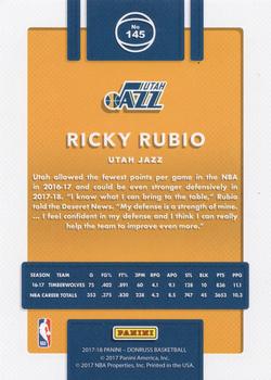 2017-18 Donruss - Press Proof Gold #145 Ricky Rubio Back