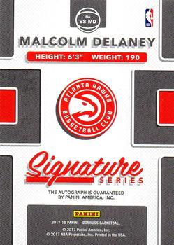 2017-18 Donruss - Signature Series #SS-MD Malcolm Delaney Back