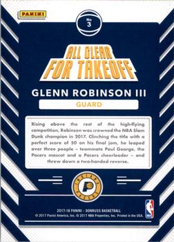 2017-18 Donruss - All Clear for Takeoff #3 Glenn Robinson III Back