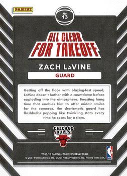 2017-18 Donruss - All Clear for Takeoff #13 Zach LaVine Back