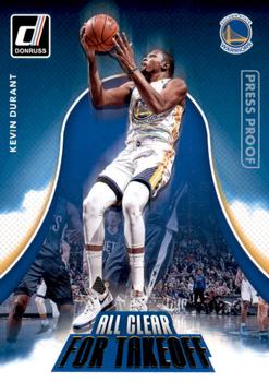2017-18 Donruss - All Clear for Takeoff Press Proof #9 Kevin Durant Front