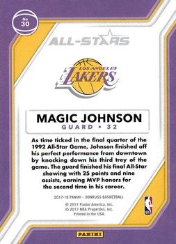 2017-18 Donruss - All-Stars #30 Magic Johnson Back