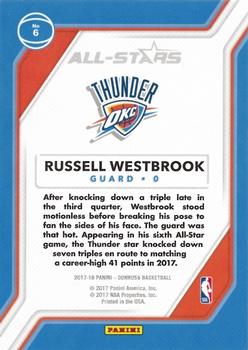 2017-18 Donruss - All-Stars Press Proof Blue #6 Russell Westbrook Back