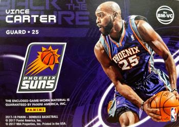 2017-18 Donruss - Back to the Future Materials #BM-VC Vince Carter Back
