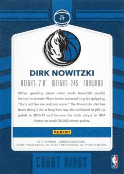2017-18 Donruss - Court Kings #17 Dirk Nowitzki Back