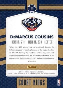 2017-18 Donruss - Court Kings #23 DeMarcus Cousins Back