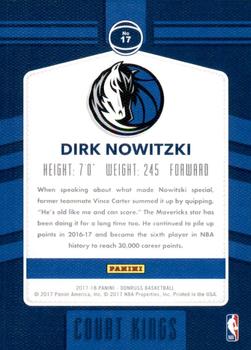 2017-18 Donruss - Court Kings Press Proof #17 Dirk Nowitzki Back