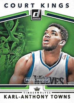2017-18 Donruss - Court Kings Press Proof #32 Karl-Anthony Towns Front