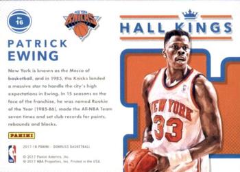 2017-18 Donruss - Hall Kings #16 Patrick Ewing Back