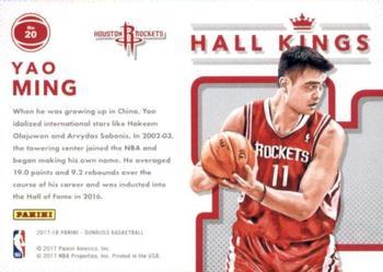 2017-18 Donruss - Hall Kings Green Flood #20 Yao Ming Back