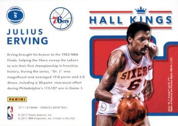 2017-18 Donruss - Hall Kings Press Proof Blue #5 Julius Erving Back