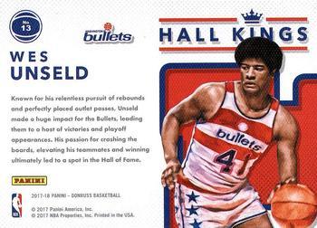2017-18 Donruss - Hall Kings Press Proof Blue #13 Wes Unseld Back
