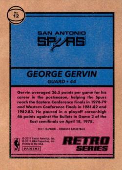 2017-18 Donruss - Retro Series #12 George Gervin Back