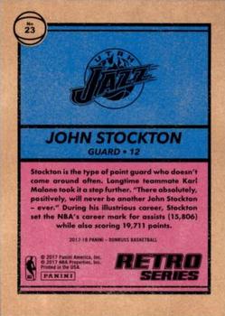2017-18 Donruss - Retro Series #23 John Stockton Back