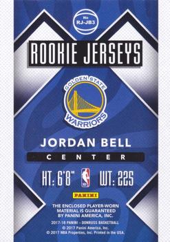 2017-18 Donruss - Rookie Jerseys #RJ-JB3 Jordan Bell Back