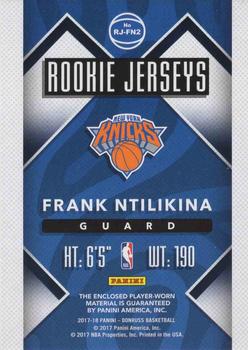 2017-18 Donruss - Rookie Jerseys #RJ-FN2 Frank Ntilikina Back