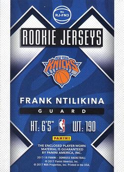 2017-18 Donruss - Rookie Jerseys #RJ-FN3 Frank Ntilikina Back