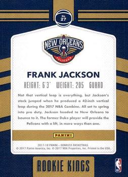 2017-18 Donruss - Rookie Kings #27 Frank Jackson Back