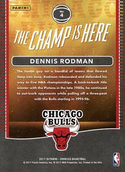 2017-18 Donruss - The Champ is Here #4 Dennis Rodman Back