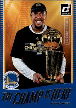 2017-18 Donruss - The Champ is Here Press Proof #14 David West Front
