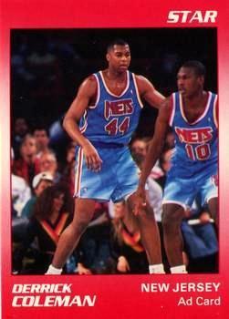 1990-92 Star NBA Ad Cards #NNO Derrick Coleman Front