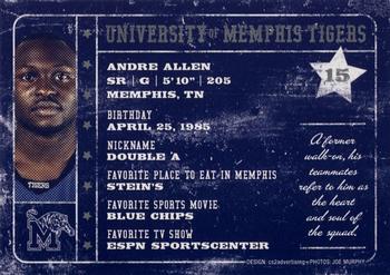 2007-08 Memphis Tigers #NNO Andre Allen Back