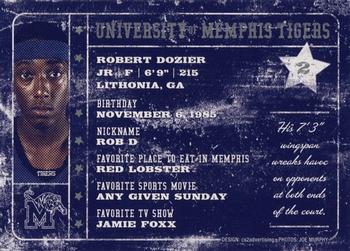 2007-08 Memphis Tigers #NNO Robert Dozier Back