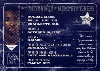 2007-08 Memphis Tigers #NNO Doneal Mack Back