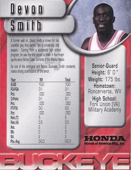 1999-00 Ohio State Buckeyes #NNO Devon Smith Back