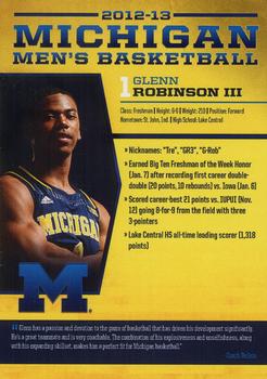 2012-13 Michigan Men's Basketball #NNO Glenn Robinson III Back