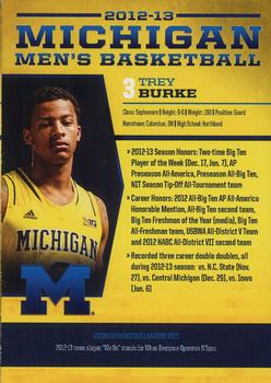 2012-13 Michigan Men's Basketball #NNO Trey Burke Back